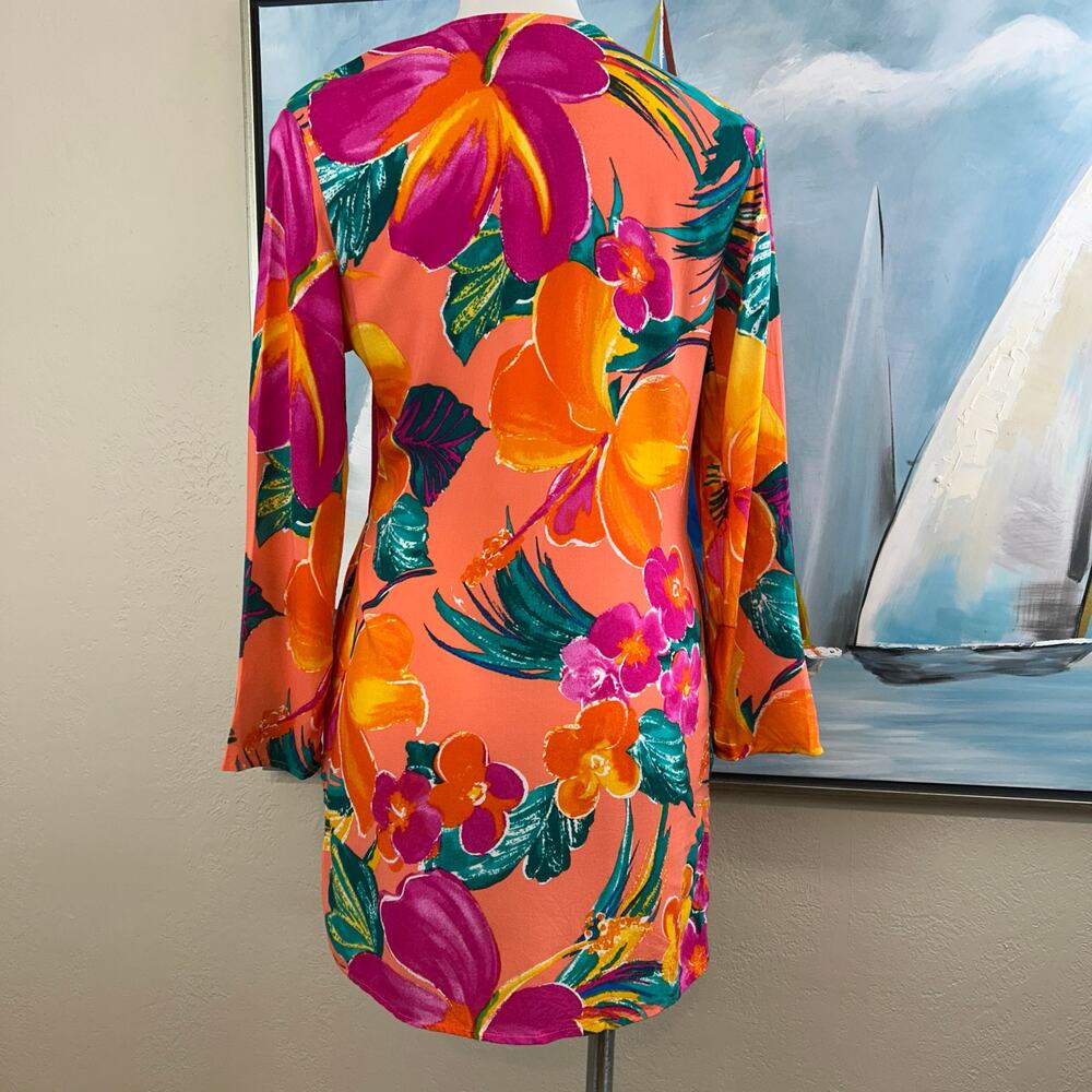 La Blanca Swim Cover up Size XS Multicolor bold tropical print - Picture 6 of 8